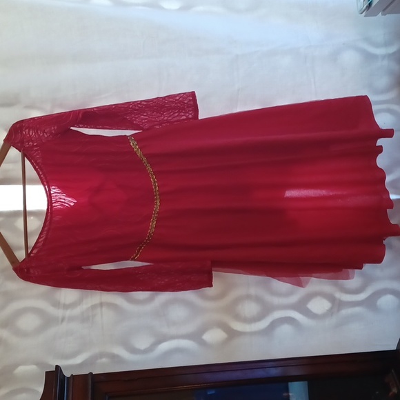 Art Stone Adult Red Lyric Dance Costume - Picture 4 of 8